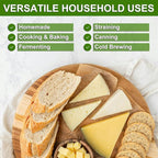 6 Pcs Cheese Cloths, 20x20 Inch, 100% Unbleached Cotton, Grade 100 Reusable Cheese Cloth With Fabric Fine Mesh Cloth, Reusable Muslin Cheesecloth for Straining, Juicing, Cooking, Baking