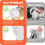 TrendPlain 16oz/470ml Glass Olive Oil Sprayer for Cooking – 2 in 1 Olive Oil Dispenser Bottle for Kitchen Gadgets and Air Fryer Accessories, Salad, BBQ - White