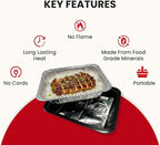 Flameless Food Warming Pads (6 Pack) - Food Warmers for Parties Buffet Disposable - Party Buffet Servers and Warmers for Half Size Pans - Heating Pads for Chafing Dish- Must-Have Catering Supplies