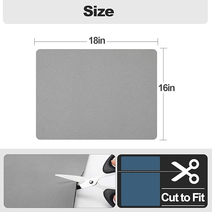 Ecotrim - Dish Drying Mat for Kitchen Counter | Coffee Bar Mat for Countertops | Heat Resistant Drainer Mat with Non-slip Rubber Backed | Hide Stain Kitchen Absorbent Draining Mat | Grey 16"x18"