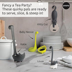 OTOTO Louie Cat Tea Infuser - Cats Loose Leaf Steeper & Diffuser, Tea Strainer Accessories, Cute Gifts for Cat Lovers, White Elephant Gifts, Cute Kitchen Accessories