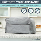 Crutello 9 Slice Toaster Oven Cover with Storage Pockets - For Small Appliances, Durable Kitchen Appliance Covers