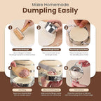 UPGRADED Bamboo Steamer Basket 10-Inch 2-Tier with handle|1x Stainless Steel Ring|2x Chopsticks|50x Perforated Liners|1x Sauce bowl| Easy to clean|Dumpling Steamer Baskets for Cooking Rice & Vegetable (Full Set [10-Inch] with Dumpling Tools)