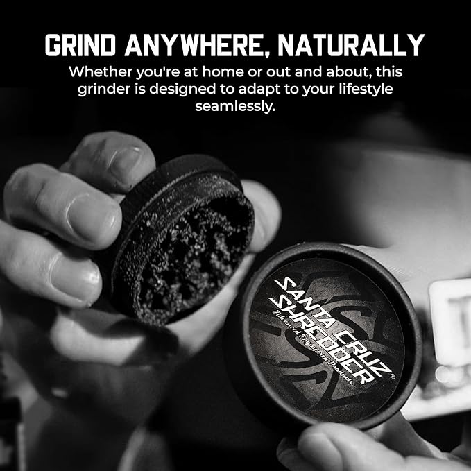 Santa Cruz Shredder Grinder for Herbs Knurled Top for Stronger Grip 2-Piece Medium 2.2 (Purple)