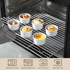 MALACASA Mini Ramekins 2 oz set of 24, Ramiken, Ceramic Creme Brulee Ramekins, White Custard Cups, Small Dipping Bowls for Kitchen Serving Sauce Condiments, Dishwasher Oven Safe, Series RAMEKIN.DISH