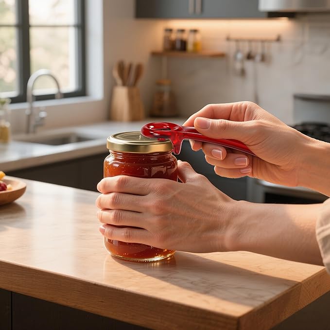 1 Pcs Readaeer Jar Opener for Weak Hand & Seniors with Arthritis (Red)