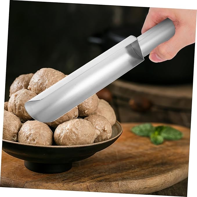 304 Stainless Steel Dual-Head Meatball Maker Tool Set Versatile Shrimp Ball and Meatball Mold for Home Cooking Easy to Use Kitchen Gadget for Meat and Fish Balls
