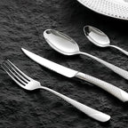 Flatware Set for 8 Persons, 32 Piece Stainless Steel Steak Knife Silverware Set Including Forks and Spoons for Home, Restaurant, Wedding, Party
