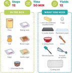 BAKETIVITY Kids Baking DIY Activity Kit Bake Delicious Yum&m Jumbo Cookies- Real Fun Little Junior Chef Essential Kitchen Lessons Includes Pre Measured Ingredients