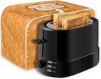 JEOCODY 4 Slice Toaster Cover With Cute Butter Bread Print - Quilted Fabric Dust-Proof and Fingerprint Protection for Kitchen Small Appliance