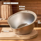 Rice Strainer Washing Bowl Rice Washer for Quinoa, Stainless Steel Side Drainers Colander for Cleaning Fruits, Vegetables, and Beans