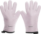 KITCHEN PERFECTION S Silicone Smoker Oven Gloves for Women -Extreme Heat Resistant BBQ Gloves -Handle Hot Food Right on Your Grill Fryer |Waterproof Oven Mitts Cooking Gloves |Superior Set+3 Bonuses