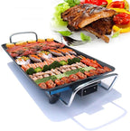 Indoor Electric Grill Non Stick Practical Multifunctional Stove Top Flat Griddle with Original Flavor for Indoor BBQ Hotpot Cooking (US)