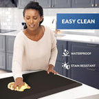 KitchenClouds Kitchen Mat Cushioned Anti Fatigue Kitchen Rug 17.3"x60" Water Resistant Non Slip Kitchen Rugs and Mats Standing Desk Mat Comfort Floor Mats for Kitchen House Sink Office (Chocolate)