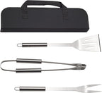 Grilling Accessories Tool Kit 4-Piece, Stainless Steel Barbeque Grilling Tools Set for Men with Carry Bag for Outdoor Grilling BBQ Tools Kit