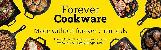 Lodge Seasoned Cast Iron Skillet - Quality Frying Pan for the Stove, Oven, Grill & Campfire - Includes Silicone Hot Handle Holder - Non-Toxic, Nonstick & Long-Lasting - 12 Inches