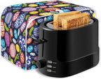 JEOCODY Easter Toaster Cover Egg Print Toaster Covers 4 Slice Wide Slot Dustproof Fingerprint Protectors and Greasy Protection Anti-sputtering Machine Washable Women Gift