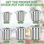 STOCKPOT Commercial Grade Large Stock Pot - Soup Pot with Lid - Non-Nickel Stainless Steel - Healthy Cookware Polished Stockpots - Heavy Duty - 50 Quart (12.5Gallon)