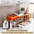 Silver Spice Grinder - Manual Spice Grinder for Home Kitchen Use