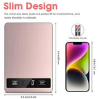 Food Scale, 11lb Digital Kitchen Scale Weight Grams and Ounces for Baking, Cooking and Meal Prep, 1g / 0.1oz Precise Graduation with 6 Units and Tare Function, LCD Display & Stainless Steel