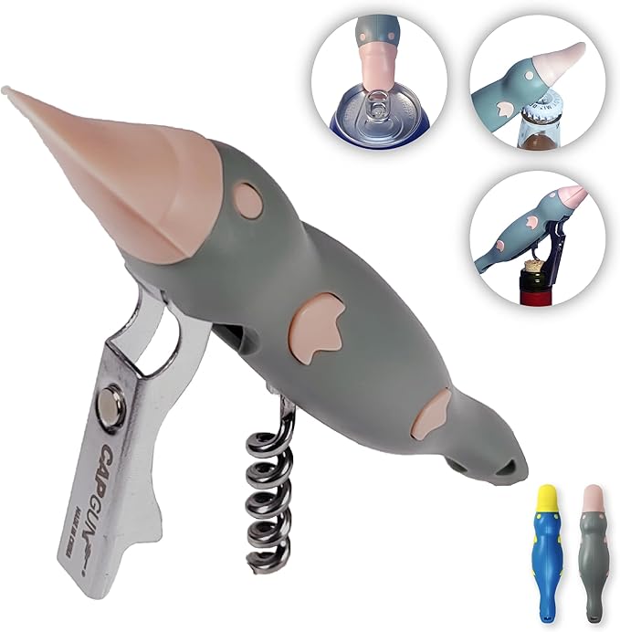 Platypus Multi-Function Bottle Opener - Magnetic Fridge Tool with Can and Premium Wine Opener, Durable Metal and ABS Plastic Design for Kitchen, Bar, or Home 2Pack