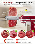 Adjustable Meat Tenderizer Attachment for KitchenAid Stand Mixers 3 Thickness Settings with Wide Metal Wheel & Tall Chute Meat Tenderizer Tool (meat tenderizer)