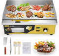 Dyna-Living Commercial Electric Griddle 22'' Stainless Steel Countertop Griddle 3000W 110V Flat top Grill Electric for Home Kitchen, Restaurant, 122℉-572℉ Temperature Adjustable