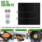 Toaster Oven Liners Reusable for Ninja Air Fryer Bottom Heat Resistant Mat 3 Pack, Compatible with Cuisinart Air Fryer Toaster Oven 12"x12" Airfryer Liner, Heavy Duty Nonstick Square Mats