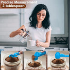 Palksky Coffee Scoop & Funnel for Reusable K Cup Refillable Coffee Pods,2 Tablespoon Coffee Measuring coffee Scooper,1PCS (Sky Blue)