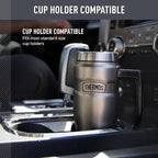 THERMOS Stainless King Vacuum-Insulated Travel Mug with Handle - 16oz, Midnight Blue - Thermos Tumbler for Hot & Cold Drinks - Leak & Sweat-Proof Stainless Steel Coffee Mug with Lid for Commuting