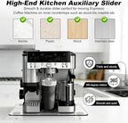 Acrylic Appliance Slider Compatible with Ninja Espresso Machine, 360° Rolling Sliding Tray for Ninja ES601 ES701 Coffee Maker, Coffee Pot Slider Tray for Countertop Appliances 13.4" x 15.4"