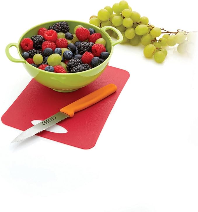 Farberware Healthy Eating 3 Piece Set with Mini Colander with Paring Knife, Small Cutting Mat