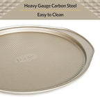 Glad Nonstick Large Pizza Pan for Oven | Round Baking Tray Textured Cooking Sheet Crisper Premium Bakeware Series for Home Kitchen (Pack of 6)