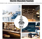4 Layer Chocolate Fountain, 4 Layer Durable Rotating Practical Stainless Steel Electric Chocolate Fountain Machine, Elegant for Resturant Home Party(#1)