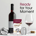 Gobetter Wine Foil Cutter Tool, Premium Stainless Steel Bottle Top Seal Opener & Neck Label Remover for Wine Lovers, 2 Count