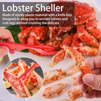 suoundey Seafood Cracker Tool Set With Lobster Sheller Stainless Steel Crab Crackers Crab Leg Fork Seafood Scissors And Storage Bag, Crab Leg Pick Utensils Set Crab Eating Tools (9Pcs)