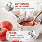 SUNHOUSE – 1.5 Quart Stainless Steel Sauce Pan with Lid - PFOA-FREE, Stainless Steel Sauce Pan, Induction base, Stay-Cool Handle, Compatible with All Cooktops Gas, Geramic, Electric etc.