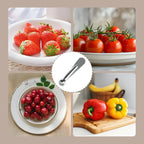 4 PCS Tomato Corer Strawberry Huller Tool,Strawberry Stem Remover,Stainless Steel Fruit Stem Remover for Tomato,Vegetable and Fruit Corers,Perfect for Kitchen