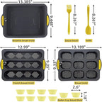 Silicone Bread Loaf Pan Set, Nonstick Loaf Pan & Heat Resistant Baguette Bread Pan, Bread Mold for Baking, French Bread Baking Pan, Bread Pans for Homemade Bread, Sub Loaf Pans for Baking Bread