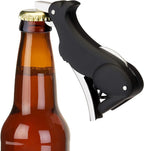 True Zoo Buddy the Bordeaux Collie Black Dog Corkscrew Wine Opener with Built-in Bottle Opener & Sharp Foil Cutter, Stainless Steel and Plastic, Home Bar, Kitchen, Travel, Novelty Gifts, Set of 1