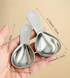 Ugotit Coffee Scoop for Ground Coffee, 1 Tablespoon & 2 Tablespoon Measuring Scoop Set, Heavy-Duty Short Handle 304 Stainless Steel, Fits Airscape Coffee Canister, Espresso & Protein Powder Container