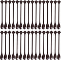 200 Pcs Coffee Cocktail Stirrer Stick Spoon Disposable Plastic Mini Stir Cup Drink Kitchen Dining Coffee Tea Spoon, Utensils Accessories Bar Restaurant, Brown