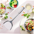 7-Piece Stainless Steel Kitchen Utensil Set Ladle Strainer and Spatula Sturdy Cooking Tools for Home Chefs for Soup Frying and Serving