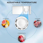 Antarctic Star Mini Fridge Compact Refrigerator with Freezer, Single Reversible Door, Dorm Fridge, Wire Shelf, Defrost Button, for Bedroom, Office, Garage, 1.7 Cu. Ft, White