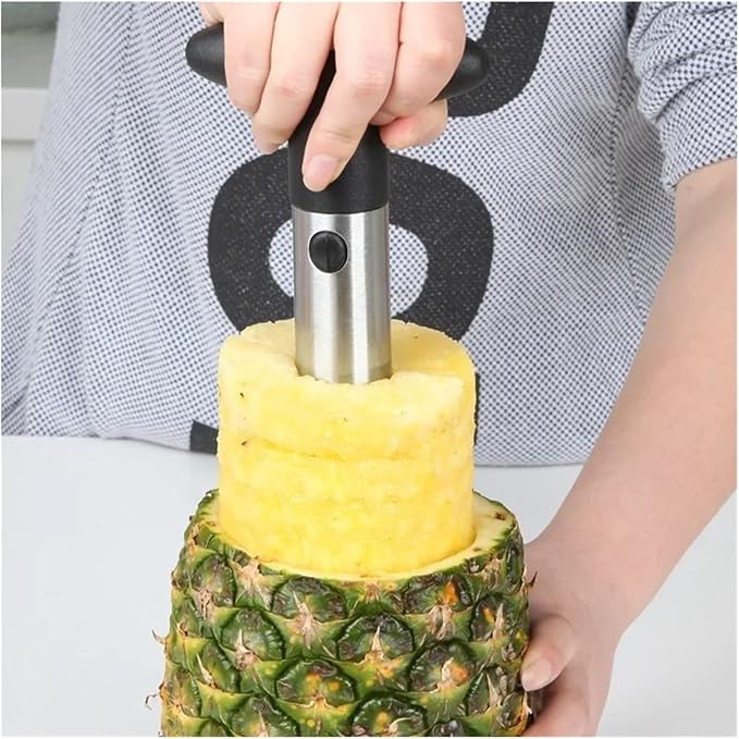 yongduogongsi Pineapple Slicer Peeler Cutter Stainless Steel Kitchen Fruit Tools Cooking Tools Kitchen Accessories Kitchen Gadgets(Black)
