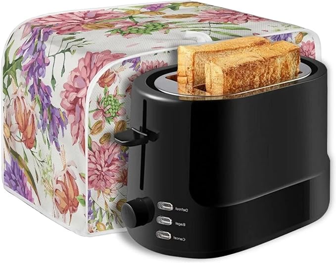JEOCODY Hummingbird Toaster Cover With Handle - 2 Slice Appliance Cover for Bread Maker, Kitchen Small Appliances - Universal Size for Microwave Toaster Oven, Dustproof