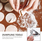 FUOYLOO Dumpling Maker Set Stainless Steel Dumpling Seal Tools with Stuffing Spoon and Cutter 5pcs Kitchen Gadget Set for Home Cooking