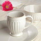 Lenox White French Perle Groove 4Pc Place Setting, 6.95 LB
