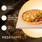 Pizza Stone for Oven and Grill, Heavy Duty Cordierite Baking Pan, Square Baking Stone for Bread, Cookie, 15x15 Inch