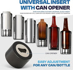 Frost Buddy Universal Buddy Can Cooler - Fits All - For Regular 12 & 16 oz or Slim-Size Bottles - Insulated Double-Walled Stainless Steel (Royal Glitz)